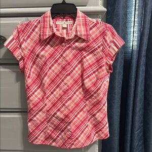 Tommy Hilfiger Vibrant Pink Checkered Blouse